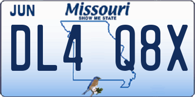 MO license plate DL4Q8X