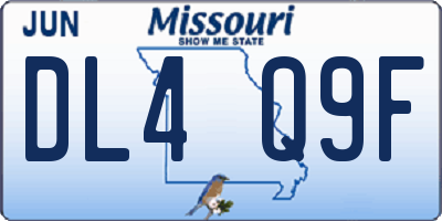 MO license plate DL4Q9F