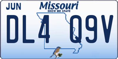 MO license plate DL4Q9V
