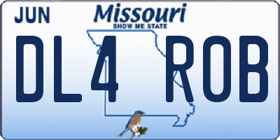 MO license plate DL4R0B