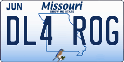 MO license plate DL4R0G