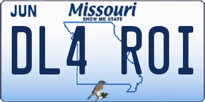 MO license plate DL4R0I
