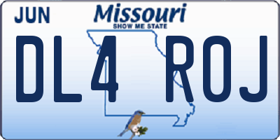 MO license plate DL4R0J