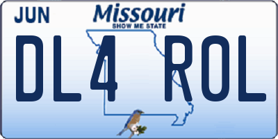 MO license plate DL4R0L