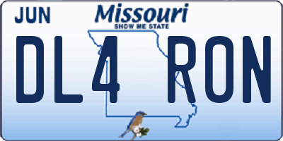 MO license plate DL4R0N