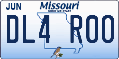 MO license plate DL4R0O