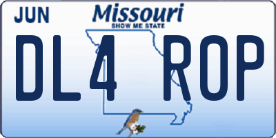 MO license plate DL4R0P