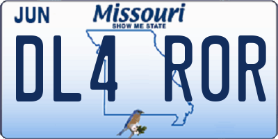 MO license plate DL4R0R