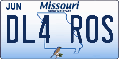 MO license plate DL4R0S