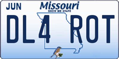 MO license plate DL4R0T