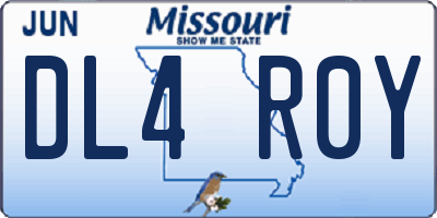 MO license plate DL4R0Y