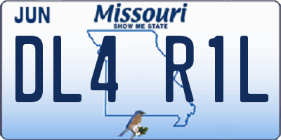 MO license plate DL4R1L