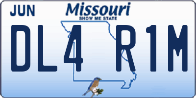 MO license plate DL4R1M