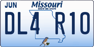 MO license plate DL4R1O