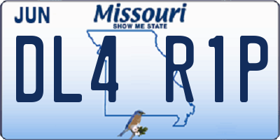 MO license plate DL4R1P