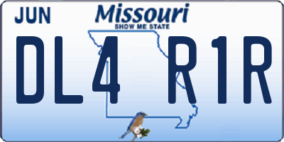MO license plate DL4R1R