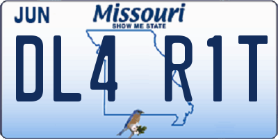 MO license plate DL4R1T