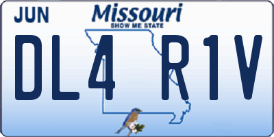 MO license plate DL4R1V