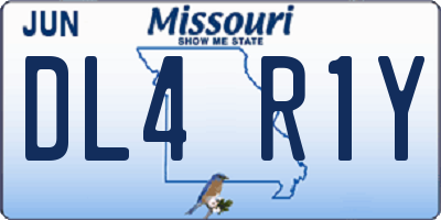 MO license plate DL4R1Y