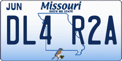 MO license plate DL4R2A