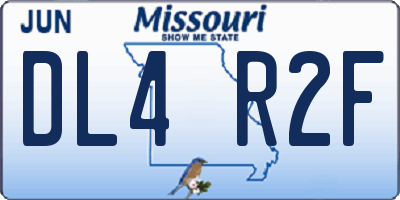 MO license plate DL4R2F