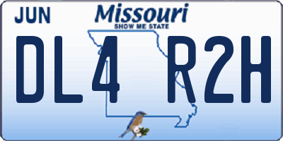 MO license plate DL4R2H