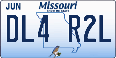MO license plate DL4R2L