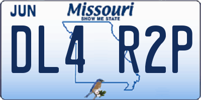 MO license plate DL4R2P
