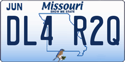 MO license plate DL4R2Q