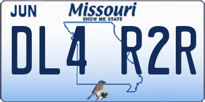 MO license plate DL4R2R