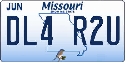 MO license plate DL4R2U
