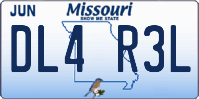 MO license plate DL4R3L