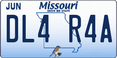 MO license plate DL4R4A