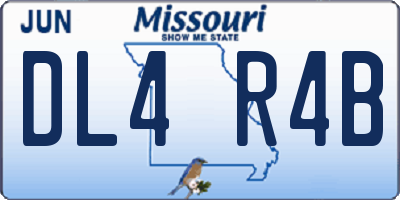 MO license plate DL4R4B