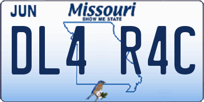 MO license plate DL4R4C