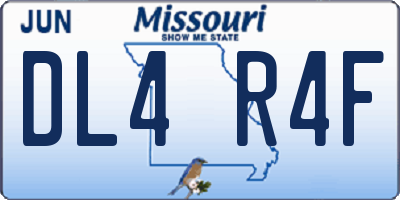 MO license plate DL4R4F