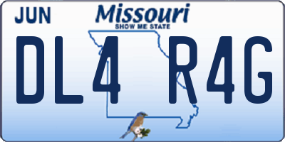 MO license plate DL4R4G