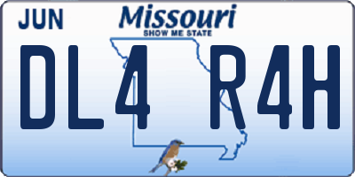 MO license plate DL4R4H