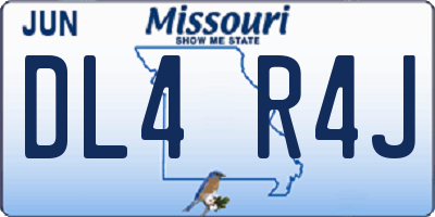 MO license plate DL4R4J
