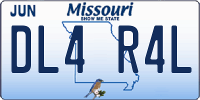 MO license plate DL4R4L