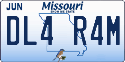 MO license plate DL4R4M