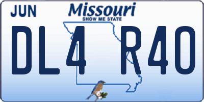 MO license plate DL4R4O