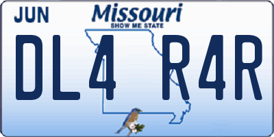 MO license plate DL4R4R