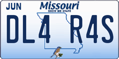 MO license plate DL4R4S