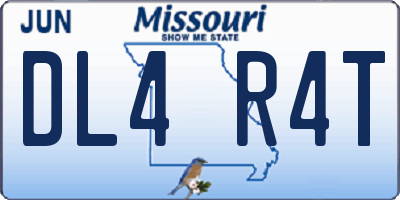 MO license plate DL4R4T