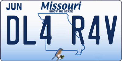 MO license plate DL4R4V