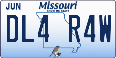 MO license plate DL4R4W