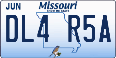 MO license plate DL4R5A