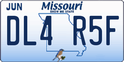 MO license plate DL4R5F