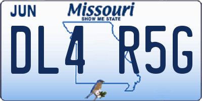 MO license plate DL4R5G